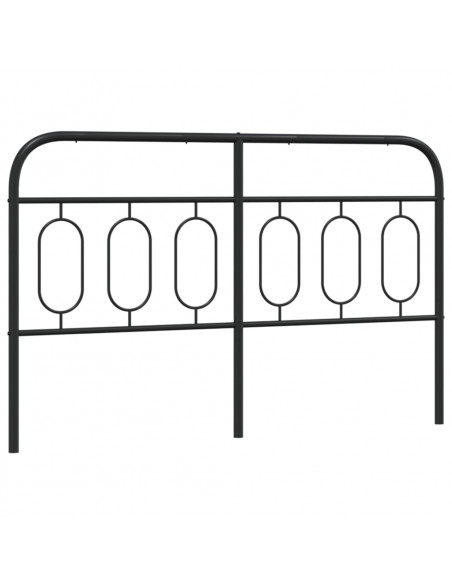 Testiera in Metallo Nero 140 cm