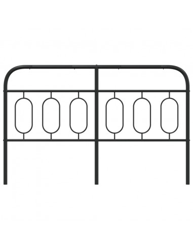 Testiera in Metallo Nero 140 cm