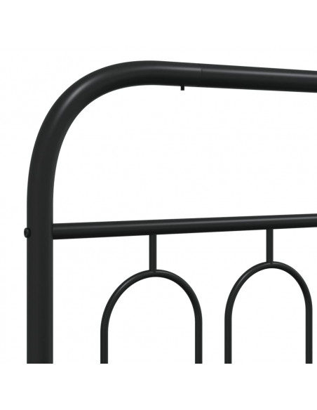 Testiera in Metallo Nero 140 cm