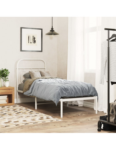 Testiera in Metallo Bianco 75 cm