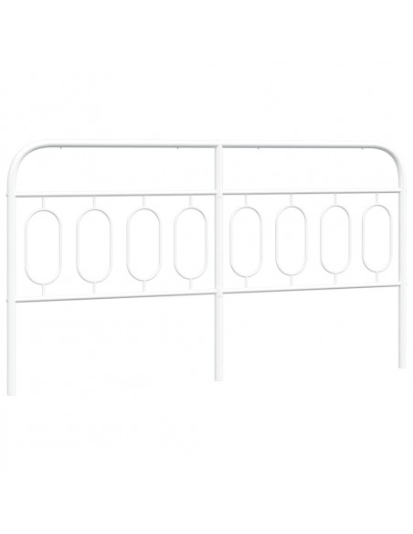 Testiera in Metallo Bianco 183 cm