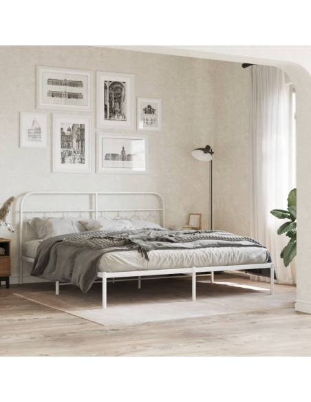 Testiera in Metallo Bianco 183 cm