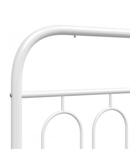 Testiera in Metallo Bianco 183 cm