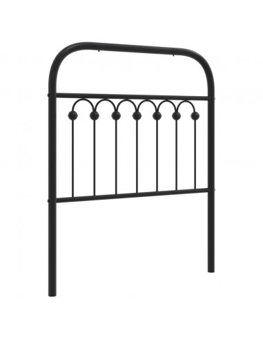 Testiera in Metallo Nero 80 cm