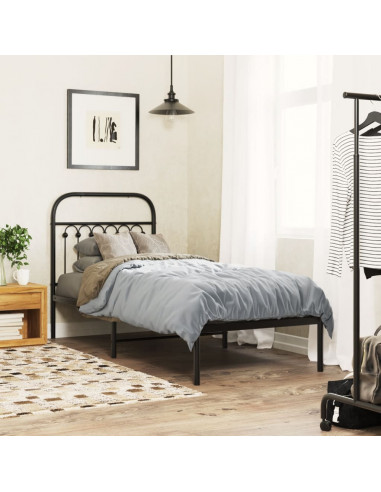 Testiera in Metallo Nero 80 cm