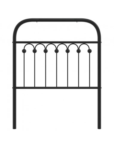 Testiera in Metallo Nero 80 cm