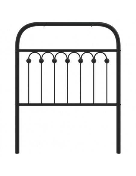 Testiera in Metallo Nero 80 cm