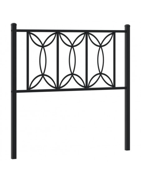 Testiera in Metallo Nero 75 cm