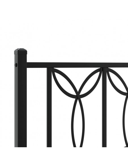 Testiera in Metallo Nero 75 cm