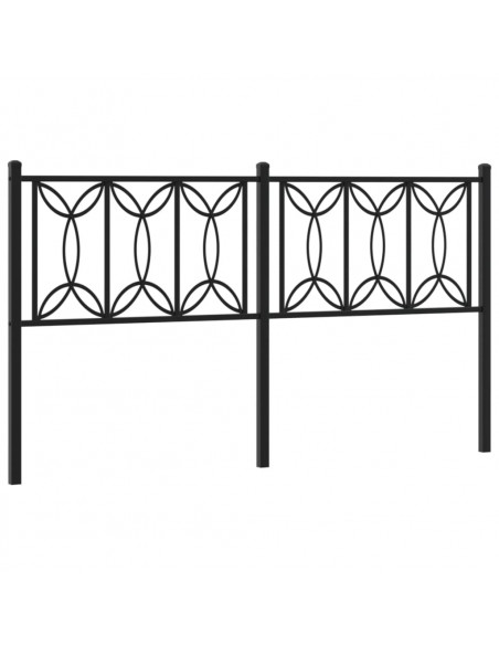 Testiera in Metallo Nero 160 cm