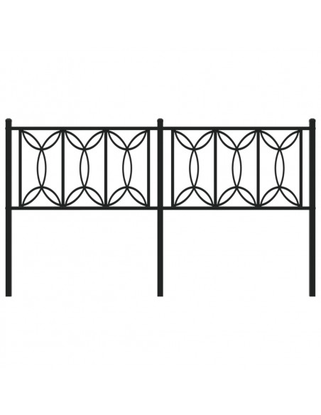 Testiera in Metallo Nero 160 cm