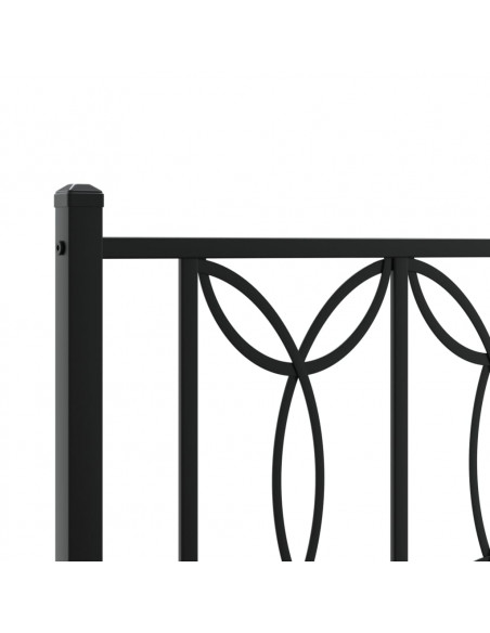 Testiera in Metallo Nero 160 cm
