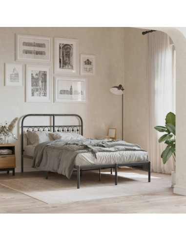 Testiera in Metallo Nero 120 cm