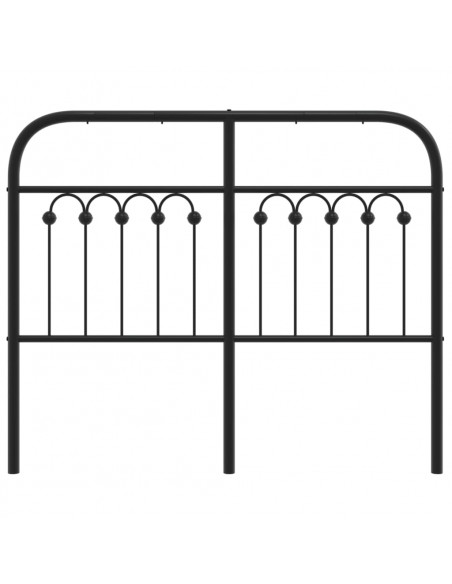 Testiera in Metallo Nero 120 cm