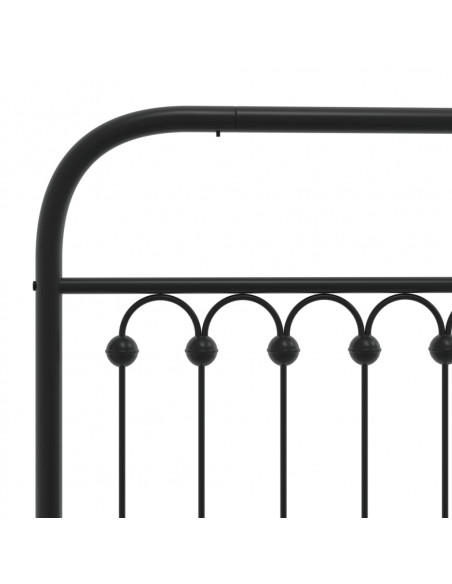 Testiera in Metallo Nero 120 cm