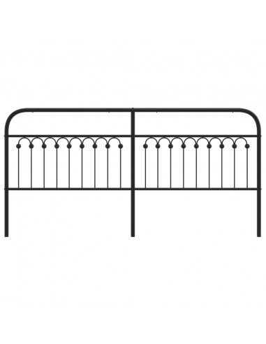 Testiera in Metallo Nero 200 cm