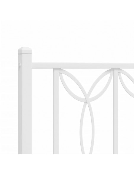 Testiera in Metallo Bianco 160 cm