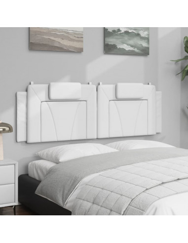 Cuscino Testiera Bianco 160 cm in Similpelle