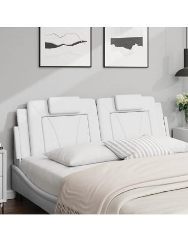 Cuscino Testiera Bianco 160 cm in Similpelle