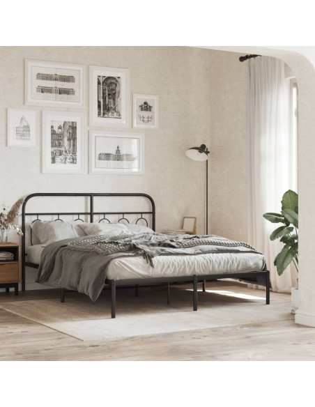 Testiera in Metallo Nero 150 cm