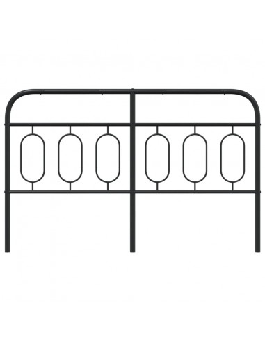 Testiera in Metallo Nero 150 cm