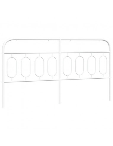 Testiera in Metallo Bianco 193 cm