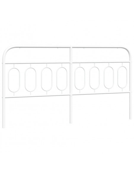 Testiera in Metallo Bianco 193 cm
