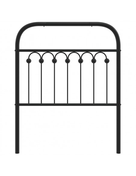 Testiera in Metallo Nero 75 cm