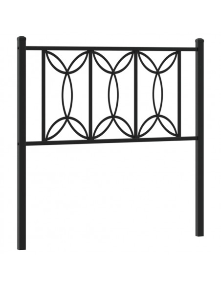Testiera in Metallo Nero 80 cm