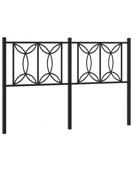 Testiera in Metallo Nero 135 cm