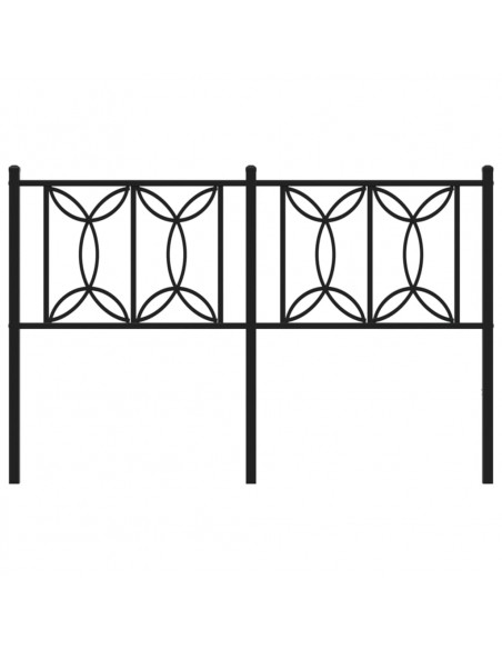 Testiera in Metallo Nero 135 cm