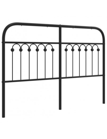 Testiera in Metallo Nero 135 cm