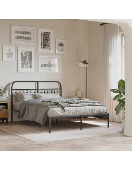 Testiera in Metallo Nero 135 cm
