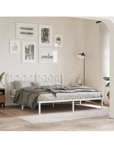 Testiera in Metallo Bianco 180 cm