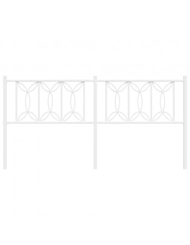 Testiera in Metallo Bianco 180 cm