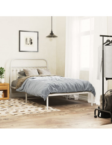 Testiera in Metallo Bianco 107 cm