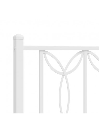 Testiera in Metallo Bianco 107 cm