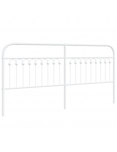 Testiera in Metallo Bianco 200 cm 2