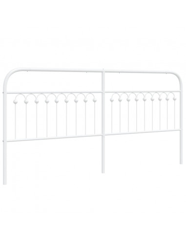 Testiera in Metallo Bianco 200 cm