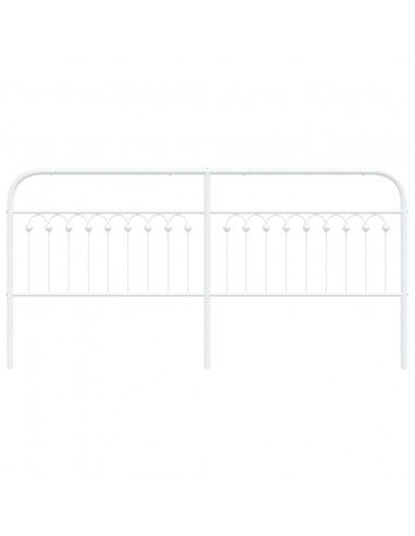 Testiera in Metallo Bianco 200 cm