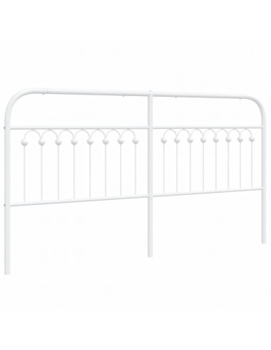 Testiera in Metallo Bianco 180 cm