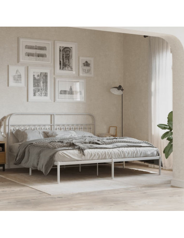 Testiera in Metallo Bianco 180 cm