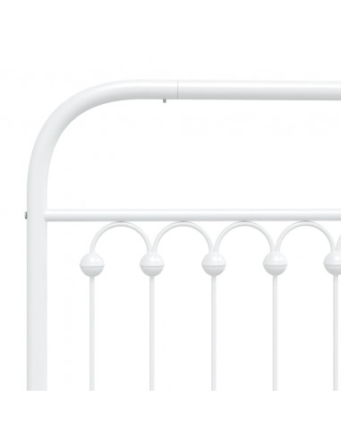 Testiera in Metallo Bianco 180 cm