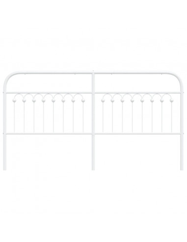 Testiera in Metallo Bianco 180 cm