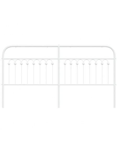 Testiera in Metallo Bianco 180 cm