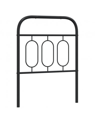 Testiera in Metallo Nero 75 cm