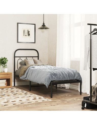 Testiera in Metallo Nero 75 cm