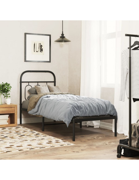Testiera in Metallo Nero 75 cm