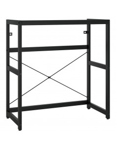 Struttura per Lavabo da Bagno Nera 79x38x83 cm in Ferro 2