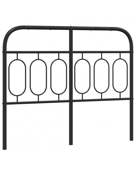 Testiera in Metallo Nero 120 cm